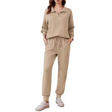 PINSPARK Women’s 2 Piece Lounge Set Comfortable Travel Outfit