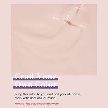 Beetles 15ml Natural Gel Polish Pale Nude Color Nail Gel Pink Nail Gel Neutral Soak Off Uv LED Nail Lamp Gel Polish All Season Gel Polish Nail Art Design Manicure Salon DIY Salon Gel