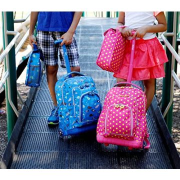 J World Lollipop Kids Rolling Backpack & Lunch Bag Set