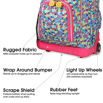 J World Lollipop Kids Rolling Backpack & Lunch Bag Set