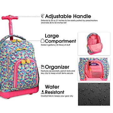 J World Lollipop Kids Rolling Backpack & Lunch Bag Set