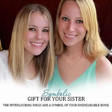 Elegant Interlocking Circles Necklace for Sisters