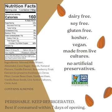 Kite Hill Vanilla Almond Milk Yogurt, Dairy Free & Vegan