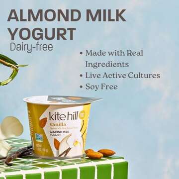 Kite Hill Vanilla Almond Milk Yogurt, Dairy Free & Vegan