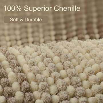 BSICPRO Large Bathroom Rugs, Bath Mat Rug for Bathroom Non Slip 22 x 60 Inches Water Absorbent Cheni...