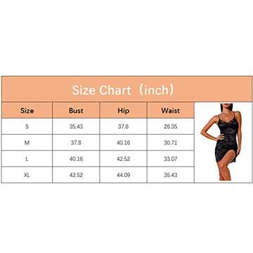Women Mini Cami Bodycon Dress Lace Spaghetti Strap Short Tank Dresses Y2K Split Casual Slim Fit Party Outfit (C-Black, XL)