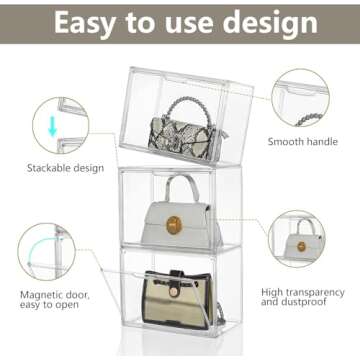 Attelite Purse Organizer - Clear Handbag Display Case