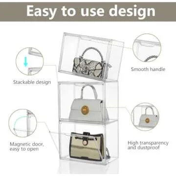 Attelite Purse Organizer - Clear Handbag Display Case