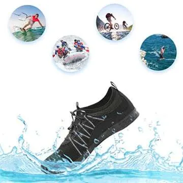 BELILENT Water Shoes-Quick Drying Mens Womens Water Sports Shoes Lightweight for Water Sports Outdoor Beach Pool Exercise