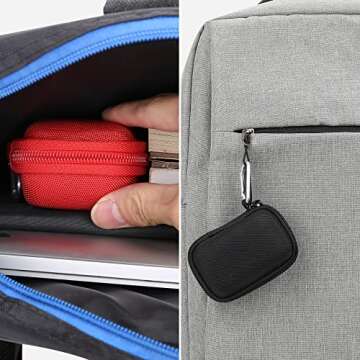 khanka Hard Travel Case Compatible with iWALK/Charmast/KKD/Abnoys/VEGER/Taegila Small Portable Charger 3350mAh 4500mAh 4800mAh 5000mAh 5200mAh 8000mAh Ultra-Compact Power Bank, Case Only (Black)