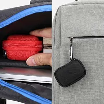 khanka Hard Travel Case Compatible with iWALK/Charmast/KKD/Abnoys/VEGER/Taegila Small Portable Charger 3350mAh 4500mAh 4800mAh 5000mAh 5200mAh 8000mAh Ultra-Compact Power Bank, Case Only (Black)