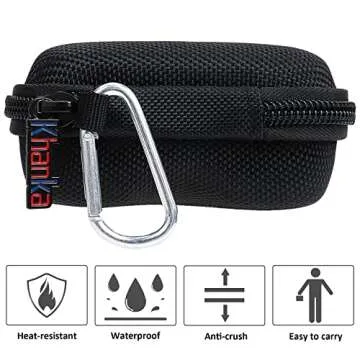 khanka Hard Travel Case Compatible with iWALK/Charmast/KKD/Abnoys/VEGER/Taegila Small Portable Charger 3350mAh 4500mAh 4800mAh 5000mAh 5200mAh 8000mAh Ultra-Compact Power Bank, Case Only (Black)