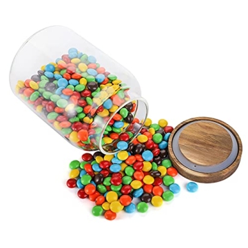 Bekith Airtight Glass Storage Jars Wooden Lids Healthy Kitchen