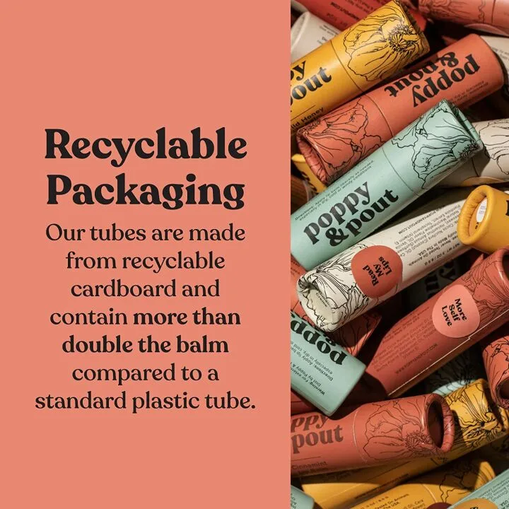 Poppy & Pout Natural Lip Balm Gift Box 10pk