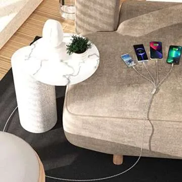 ASICEN 10ft 4-in-1 Charging Cable - Fast & Durable