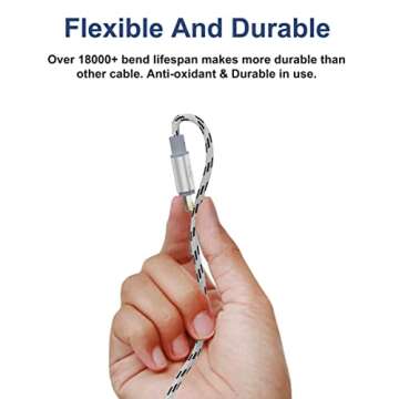 ASICEN 2Pack Multi Charging Cable 3.5A, 10Ft 4 in 1 Long Multiple Fast Charger Cable with Dual IP/Micro USB/Type C Ports for Phone 13/12/11/Xs/X/8/7/6/se/Tablets/Samsung Galaxy/LG/Pixel/OnePlus