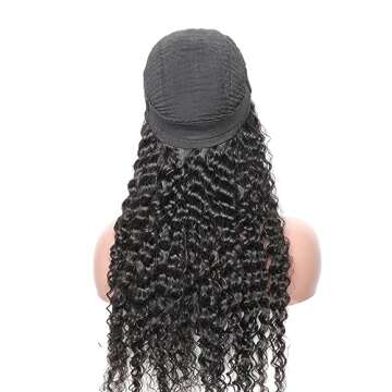 ISEE Hair Wear and Go Glueless Wig for Beginners Wigs Deep Wave Glueless Wigs Human Hair Pre Plucked New Upgraded No Glue 4x4 HD Lace Closure Wigs Human Hair for Black Women with Baby Hair 26 Inch