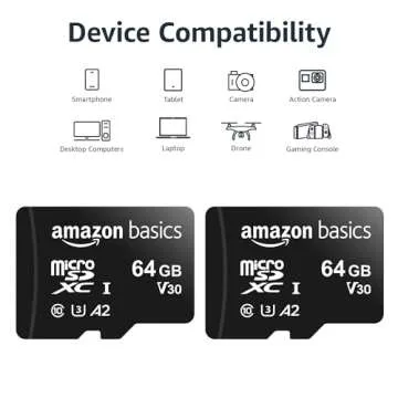 Amazon Basics 64GB MicroSDXC Card for GoPro Storage