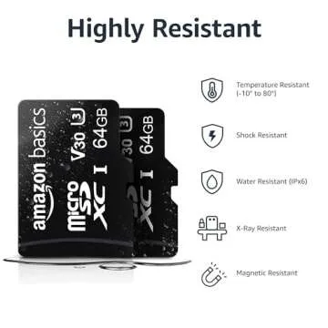 Amazon Basics 64GB MicroSDXC Card for GoPro Storage