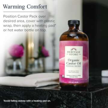 HERITAGE STORE Organic Castor Oil Pack - Natural Wellness Solution