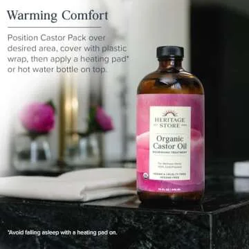HERITAGE STORE Organic Castor Oil Pack - Natural Wellness Solution