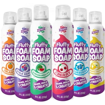 Tub Works® Fluffy Foam Soap 6 Pack | Fun, Fruity Bath Art for Kids