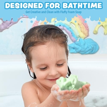 Tub Works Fluffy Foam Soap 6 Pack Fun Bath Art for Kids