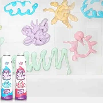 Tub Works Fluffy Foam Soap 6 Pack Fun Bath Art for Kids