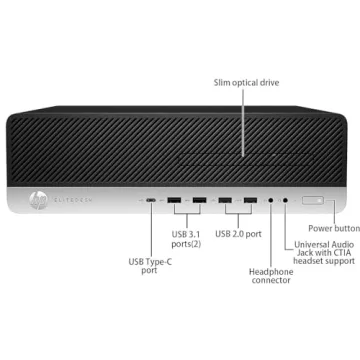 HP EliteDesk 800 G3 Desktop Bundle with 21.5" Monitor