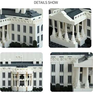 Liberty Imports White House Building Blocks Set, 770 Pieces Washington D.C. White House Famous Landmark Series - Architecture Bricks Toy Model for Kids and Adults