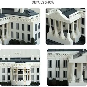 Liberty Imports White House Building Blocks Set, 770 Pieces Washington D.C. White House Famous Landmark Series - Architecture Bricks Toy Model for Kids and Adults