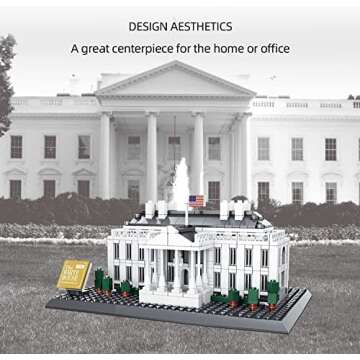 Liberty Imports White House Building Blocks Set, 770 Pieces Washington D.C. White House Famous Landmark Series - Architecture Bricks Toy Model for Kids and Adults