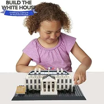 Liberty Imports White House Building Blocks Set, 770 Pieces Washington D.C. White House Famous Landmark Series - Architecture Bricks Toy Model for Kids and Adults