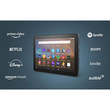 Amazon Fire HD 8 Plus tablet, HD display, 32 GB, (2020 release), our best 8" tablet for portable entertainment, Slate