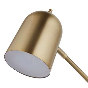 Amazon Brand – Rivet Avery Marble and Brass Adjustable Table Lamp, Bulb Included, 22.5"H