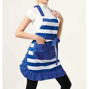 Plus Size Lovely Lady's Fashion Kitchen Apron with Pocket