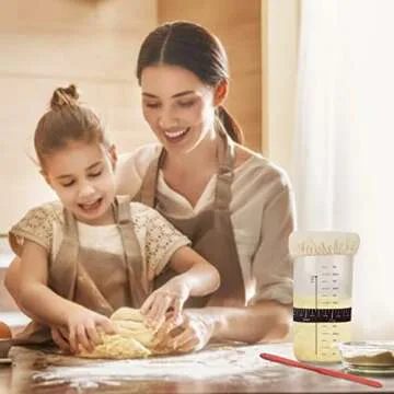 Sourdough Starter Jar Kit, 650ml Sourdough Starter Jar With Thermometer, Silicone Scraper, Cloth Cover And Aluminum Lid. Reusable Sour Dough Starter Jar