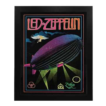 Led Zeppelin Music Wall Art Print - Classic Rock Band Poster For Music Room, Studio, Office, Man Cave & Living Room Decor - Unframed 8x10" Led Zeppelin Poster Print For Enthusiast Fans