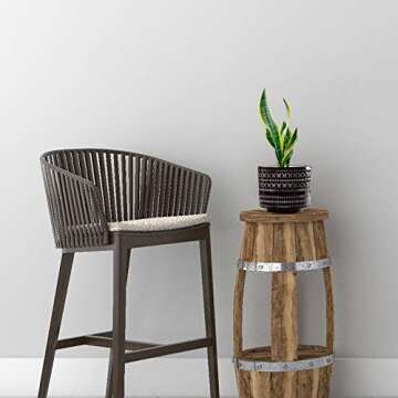 BUYMAX Plant Pots–6 inch Glazed Ceramic Flower Pot with Drainage Holes - Gardening Home Desktop Office Windowsill Decoration Gift Set 2 - Plants NOT Included