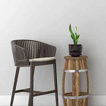 BUYMAX Plant Pots–6 inch Glazed Ceramic Flower Pot with Drainage Holes - Gardening Home Desktop Office Windowsill Decoration Gift Set 2 - Plants NOT Included