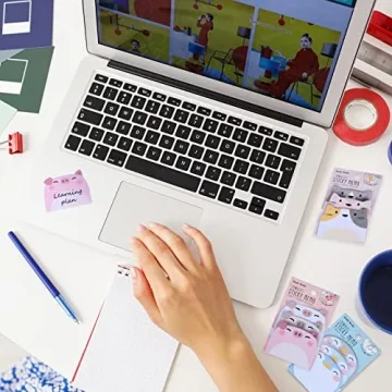 Molain Cute Sticky Notes 6 Pack Adorable Memo Pads