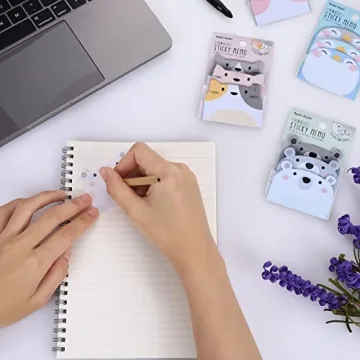 Molain Cute Sticky Notes 6 Pack Adorable Memo Pads