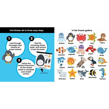 First Sticker Art Book for Kids Ages 3-6 - Ocean Theme