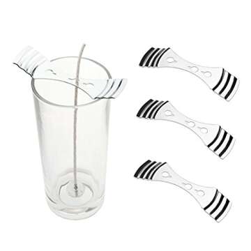 Metal Candle Wick Centering Device Pack of 12pcs Stainless Steel Candle Core Holder for DIY Candle Making