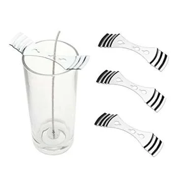 Metal Candle Wick Centering Device Pack of 12pcs Stainless Steel Candle Core Holder for DIY Candle Making