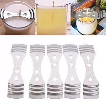 Metal Candle Wick Centering Device Pack of 12pcs Stainless Steel Candle Core Holder for DIY Candle Making