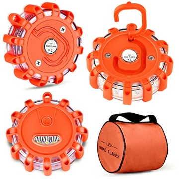 Tobfit LED Road Flares Emergency Lights with Magnetic Base