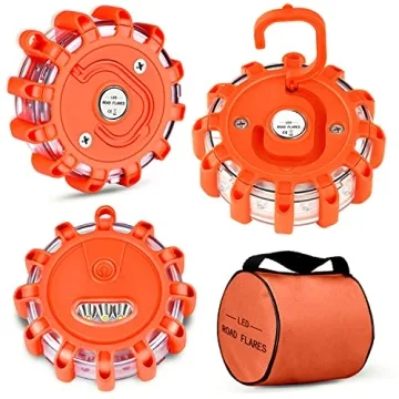 Tobfit 3 Pack LED Road Flares Emergency Lights for Car Truck Boats