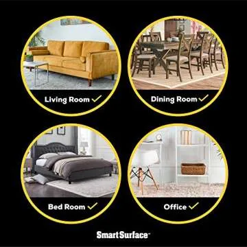 Smart Surface Furniture Sliders for Carpet - 16 Pack - 3.5" Round | 8295 Coasters for Heavy Furniture - Protect Your Carpeted Floors