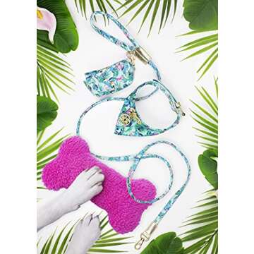 Lilly Pulitzer Collar with Bandana Barking Up The Palm Tree SM/MD (17.5")